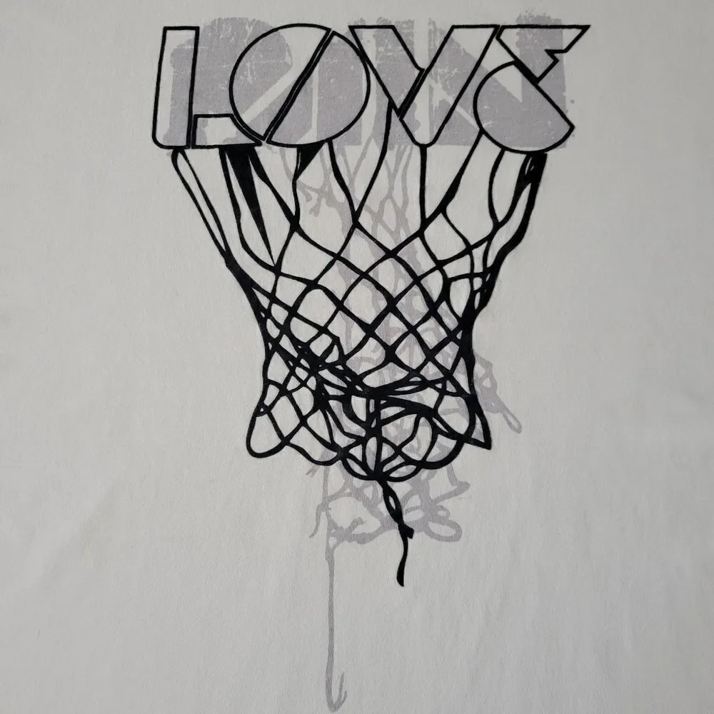 Nike Men's White Crewneck LOVE Net Short Sleeve Tee